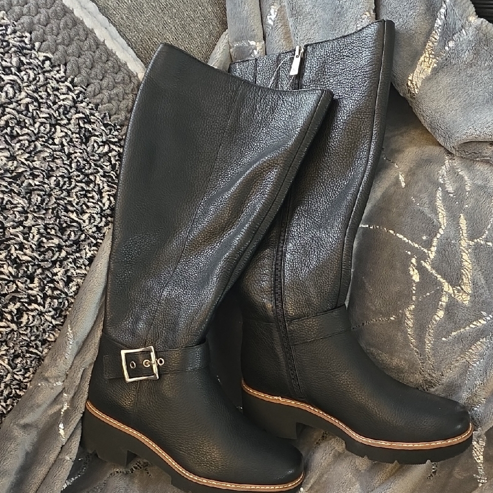 Naturalizer Black  Knee High Wide Calf  Boots